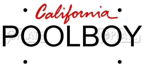 POOLBOY California License Plate