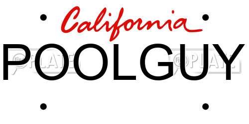 POOLGUY California License Plate