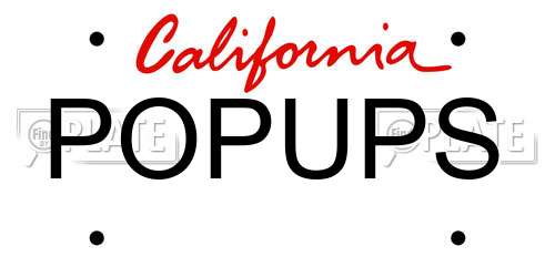 POPUPS California License Plate