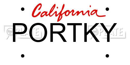 PORTKY California License Plate