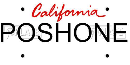 POSHONE California License Plate