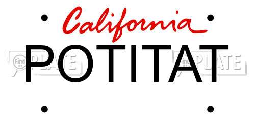 POTITAT California License Plate