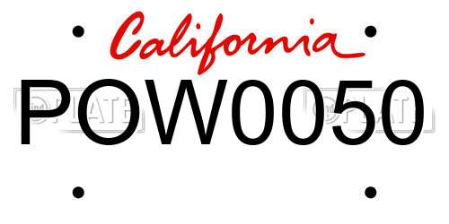 POW0050 California License Plate