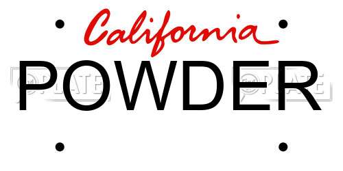 POWDER California License Plate