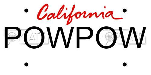 POWPOW California License Plate