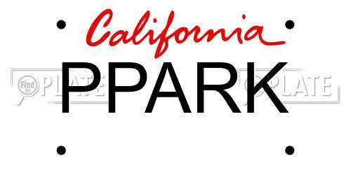 PPARK California License Plate