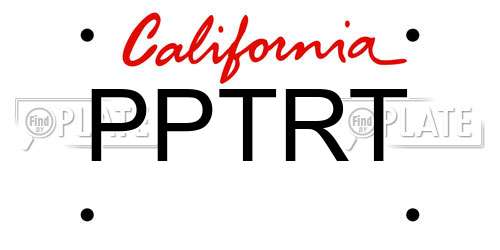 PPTRT California License Plate