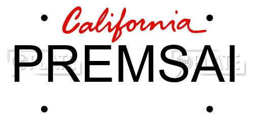 PREMSAI California License Plate