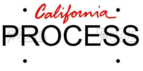PROCESS California License Plate