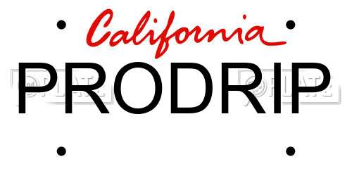 PRODRIP California License Plate