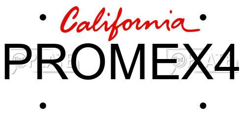 PROMEX4 California License Plate
