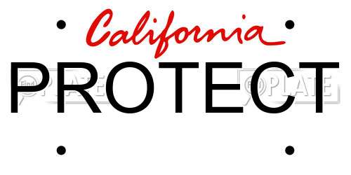 PROTECT California License Plate