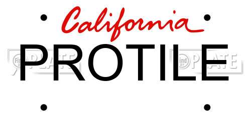 PROTILE California License Plate