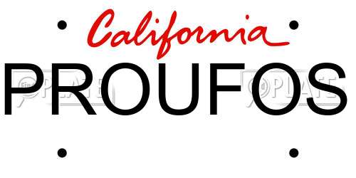 PROUFOS California License Plate