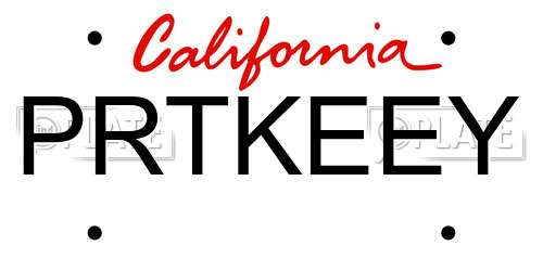 PRTKEEY California License Plate
