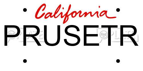 PRUSETR California License Plate