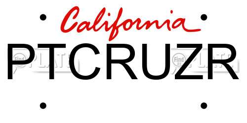 PTCRUZR California License Plate