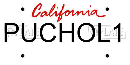 PUCHOL1 California License Plate