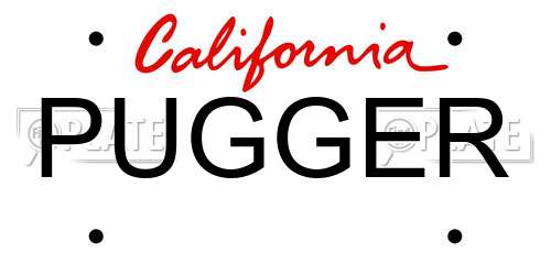 PUGGER California License Plate