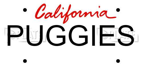 PUGGIES California License Plate