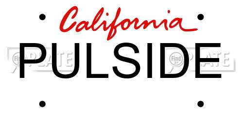 PULSIDE California License Plate