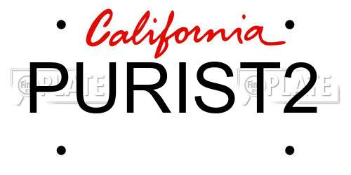PURIST2 California License Plate