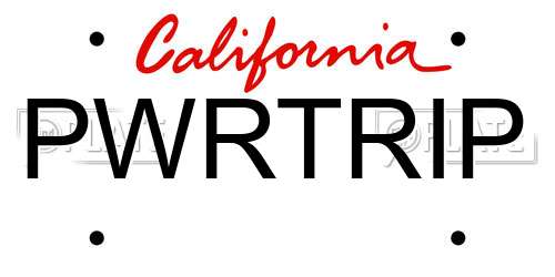 PWRTRIP California License Plate