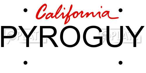 PYROGUY California License Plate