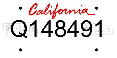 Q148491 California License Plate