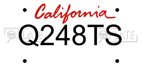 Q248TS California License Plate