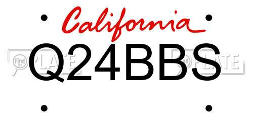 Q24BBS California License Plate