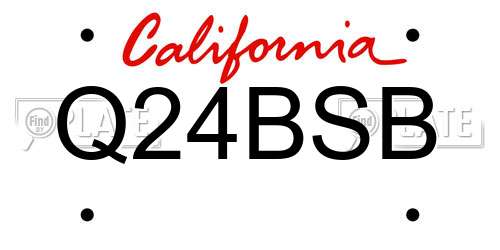 Q24BSB California License Plate