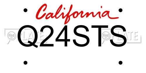 Q24STS California License Plate