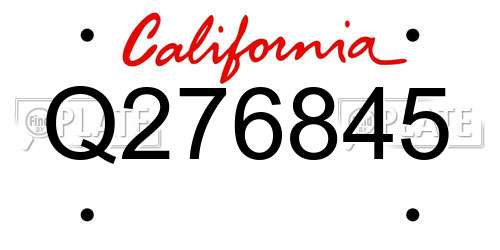 Q276845 California License Plate