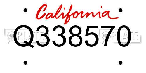 Q338570 California License Plate