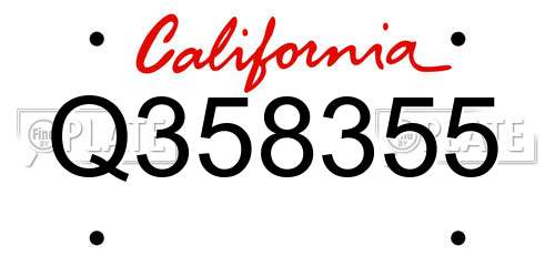 Q358355 California License Plate