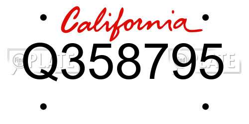 Q358795 California License Plate