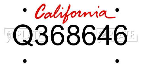 Q368646 California License Plate