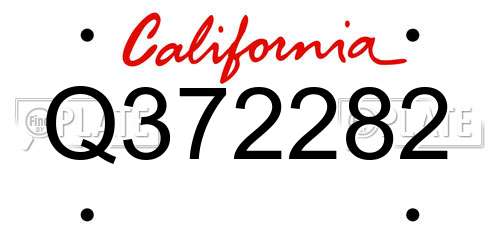 Q372282 California License Plate