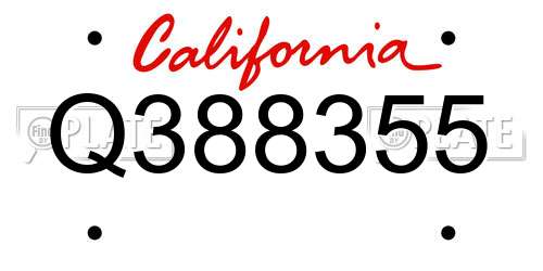 Q388355 California License Plate