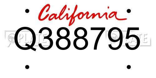 Q388795 California License Plate