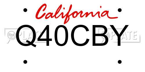 Q40CBY California License Plate