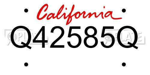 Q42585Q California License Plate