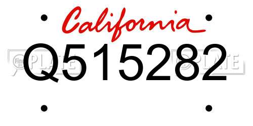 Q515282 California License Plate