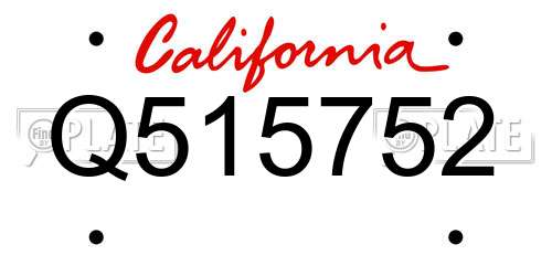 Q515752 California License Plate