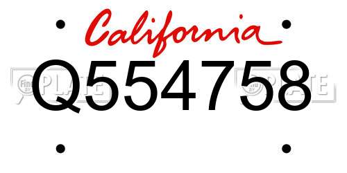 Q554758 California License Plate