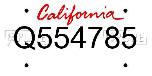 Q554785 California License Plate