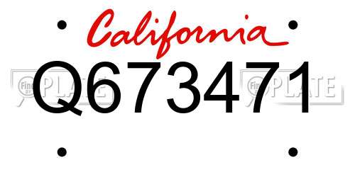 Q673471 California License Plate