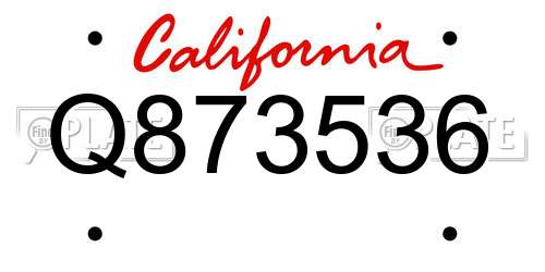 Q873536 California License Plate