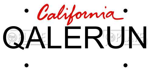 QALERUN California License Plate